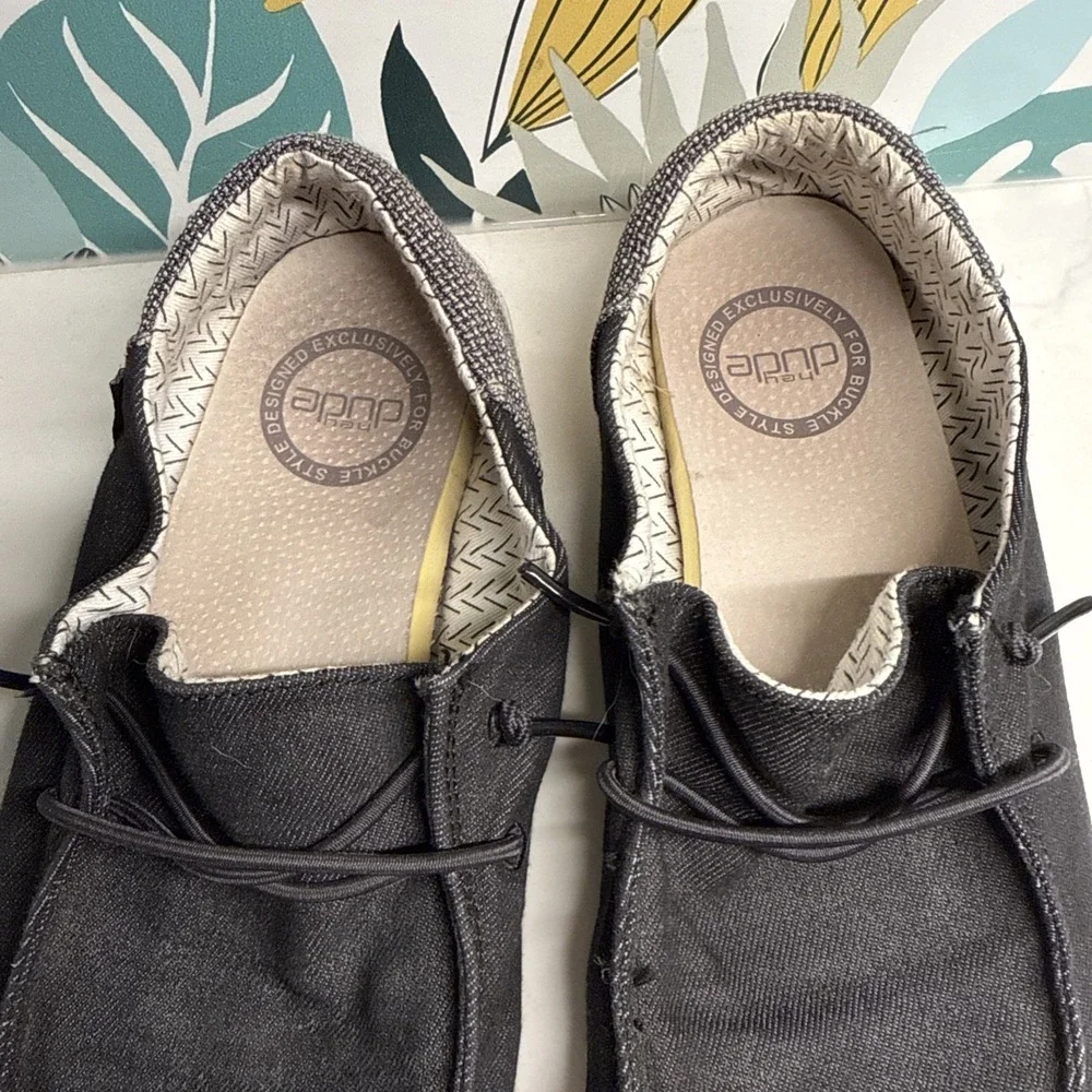 Hey Dude Wendy Funk Black‎ Men's Size 5 Women's Size 7 Comfort Shoes